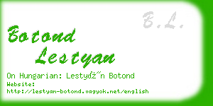 botond lestyan business card